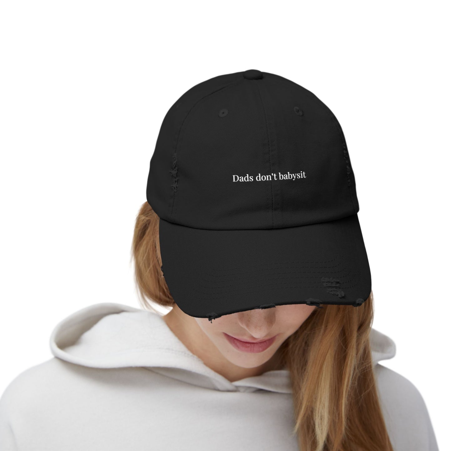 Dads Don't Babysit Distressed Hat
