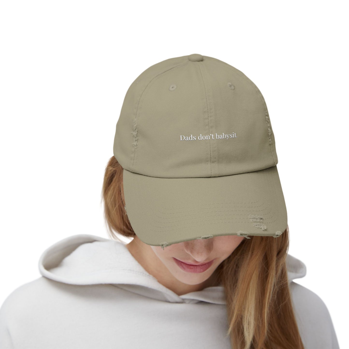 Dads Don't Babysit Distressed Hat
