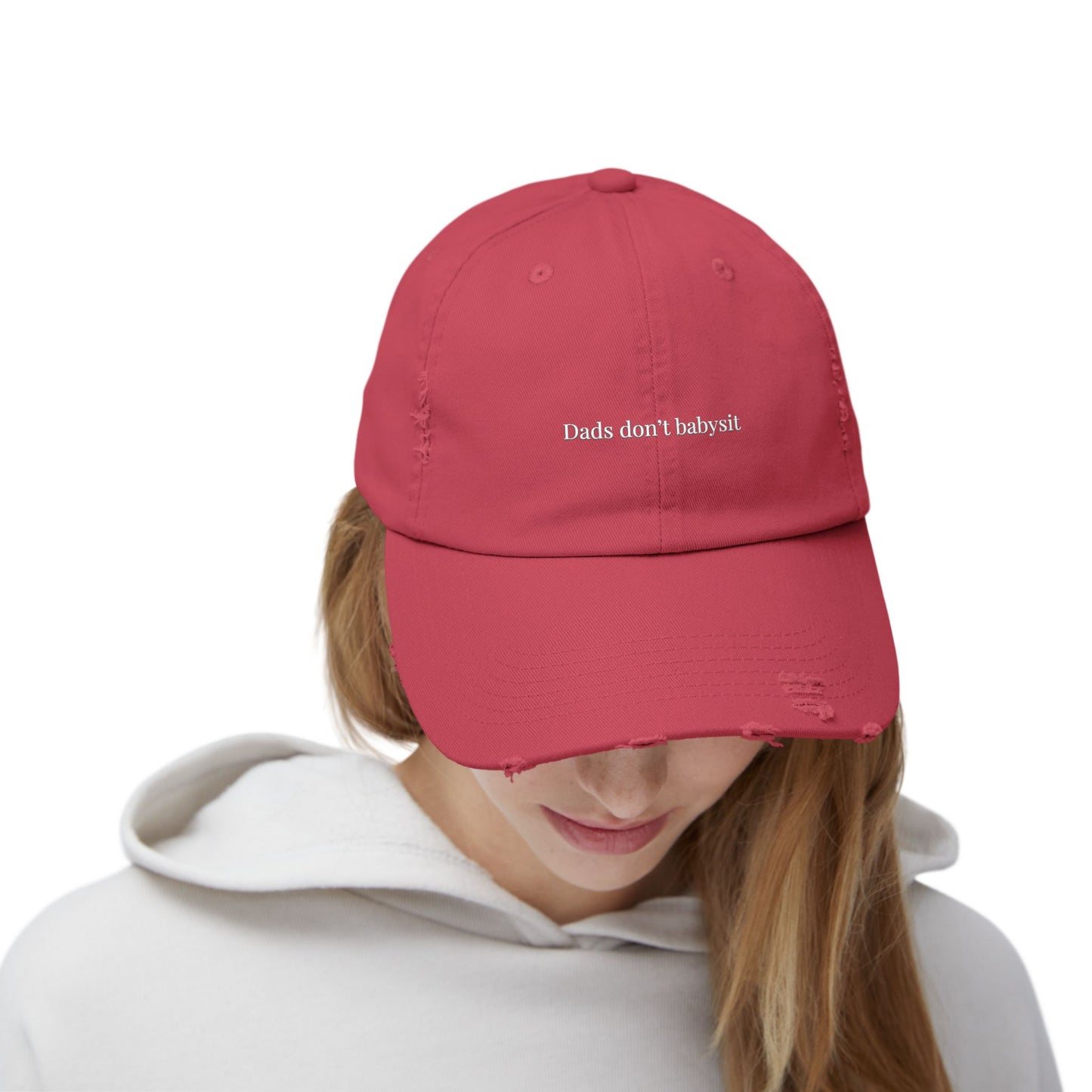 Dads Don't Babysit Distressed Hat